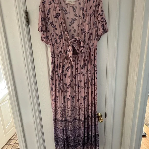 Arula Floral Pink Maxi Dress - Picture 1 of 5